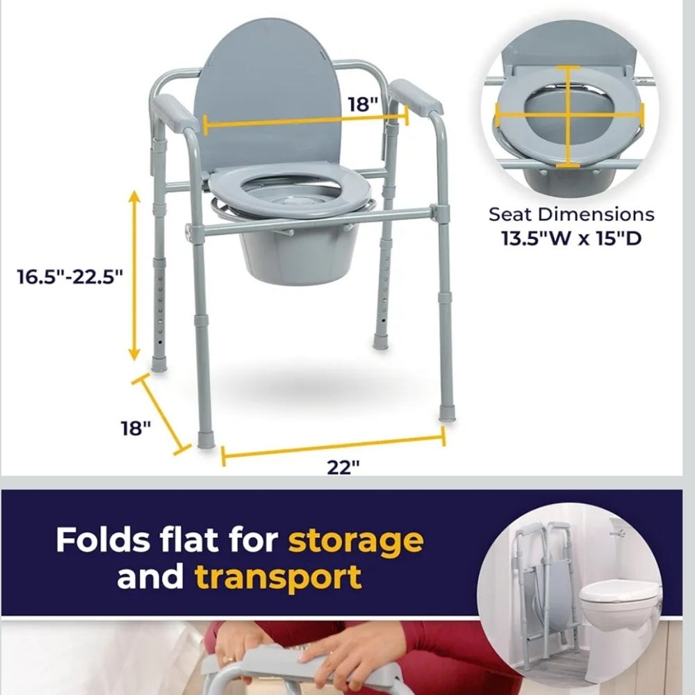 Folding Commode NEW - Picture 6 of 7